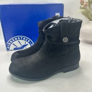Birkenstock Sarnia Suede Leather Boot Side Zip Black Women’s 5/EU 36 NWB